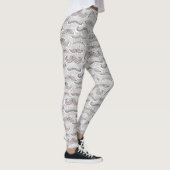 Trendy Mustache Pattern Leggings (Rechts)
