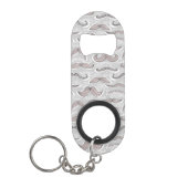 Trendy Mustache Pattern Mini Flessenopener (Voorkant)