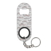 Trendy Mustache Pattern Mini Flessenopener (Achterkant)