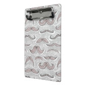 Trendy Mustache Pattern Mini Klembord (Angled2)