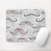 Trendy Mustache Pattern Muismat (Met muis)