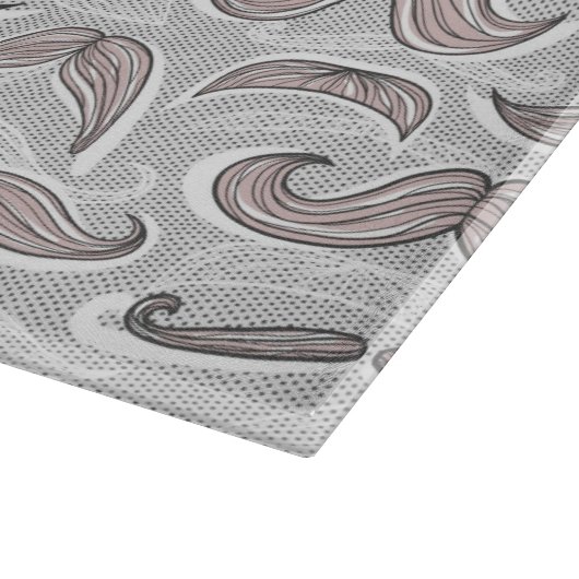 Trendy Mustache Pattern Snijplank (Hoek)