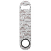 Trendy Mustache Pattern Speed Flessenopener (Voorkant)