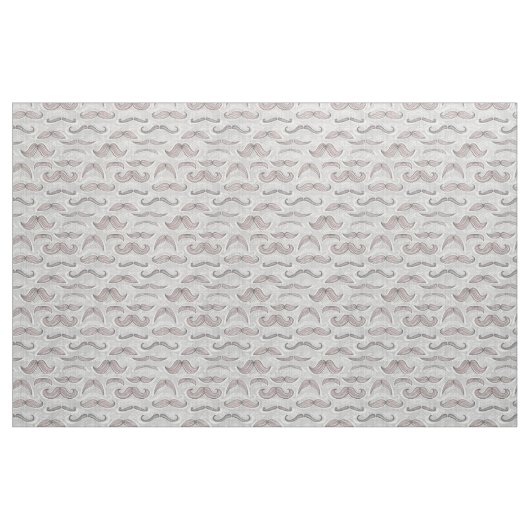 Trendy Mustache Pattern Stof (Fat Quarter)