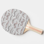 Trendy Mustache Pattern Tafeltennisbatje (Zijkant)