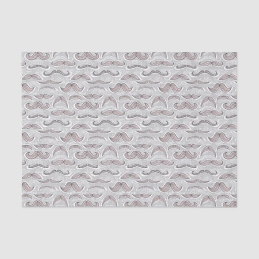 Trendy Mustache Pattern Tissuepapier (Voorkant)