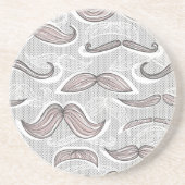 Trendy Mustache Pattern Zandsteen Onderzetter (Voorkant)