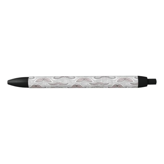 Trendy Mustache Pattern Zwarte Inkt Pen (Voorkant)