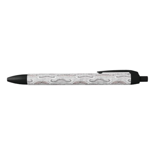 Trendy Mustache Pattern Zwarte Inkt Pen (Bovenkant)