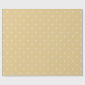 Trendy Mustard Yellow en White Polka Dots Cadeaupapier (Vlak)