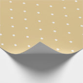 Trendy Mustard Yellow en White Polka Dots Cadeaupapier (Hoek)
