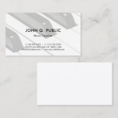 Trendy muziek piano leraar professioneel elegant visitekaartje (Voorkant / Achterkant)