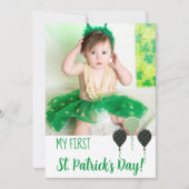 Trendy My First St. Patrick Day Announcement Photo Kaart (Voorkant)