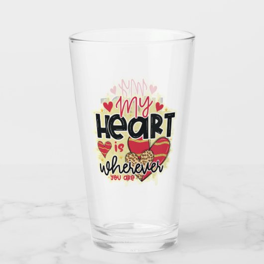 Trendy My Heart Valentijnsdag Glas (Achterkant)