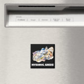 Trendy Mykonos Griekenland Vintage reizen Magneet (Insitu (Vaatwasser))