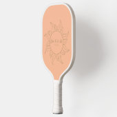Trendy Mystieke Zon Maan Oranje Trouw Pickleball Paddle (Links)