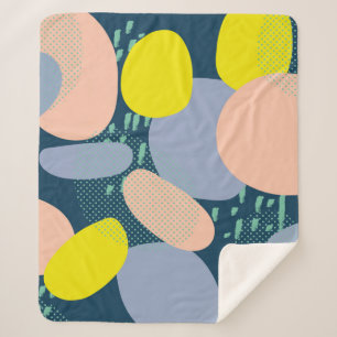 trendy naadloos patroon van geometrische vormen en sherpa deken