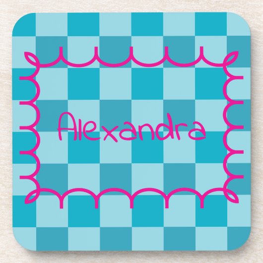 Trendy naam sjabloon sticker bier onderzetter (Voorkant)