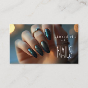 Trendy nagelkunst Magnetische Grunge Visitekaartje