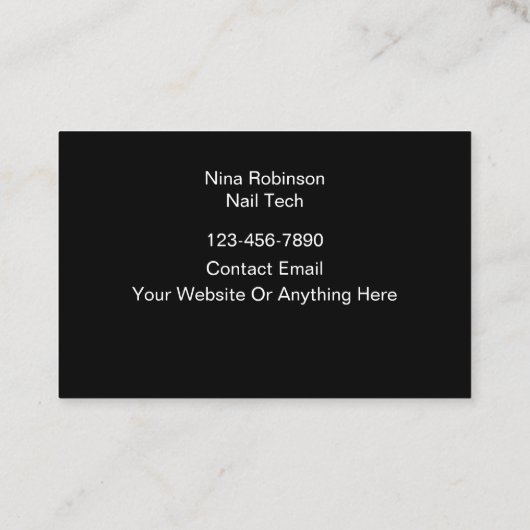 Trendy Nail Tech Manicurist Visitekaartjes (Achterkant)