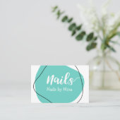 Trendy Nail Tech Manicurist Visitekaartjes (Staand voorkant)