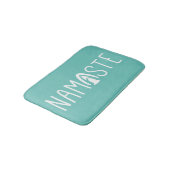 Trendy Namaste Yoga Green en White Badmat (Gekanteld)