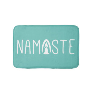 Trendy Namaste Yoga Groen en Wit Badmat