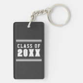 Trendy Name Class of Charcoal Grey Afstuderen foto Sleutelhanger (achterkant)