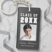 Trendy Name Class of Charcoal Grey Afstuderen foto Sleutelhanger