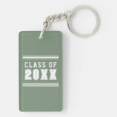 Trendy Name Class of Sage Green Afstuderen Foto Sleutelhanger (achterkant)