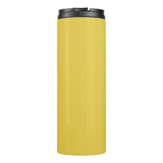 Trendy Name | Mustard Yellow Modern Initiaal Thermosbeker (Achterkant)