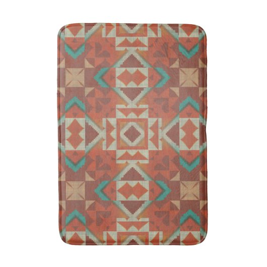 Trendy Native American Tribe Mosaic Pattern Badmat (Voorkant Verticaal)
