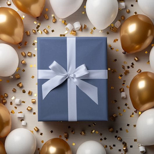 Trendy Natural Blue Wrapping Paper Roll Cadeaupapier