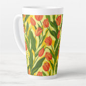 Trendy Natuur bloementuin Zomertulp Latte Mok (Linkerhoek)