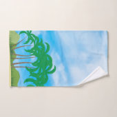 Trendy Natuur Blue Sky White Clouds Sjabloon Bad Handdoek (Handdoek)