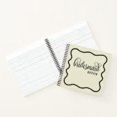 Trendy natuurlijke en zwarte retro bruidsmeisje notitieboek (Binnen)