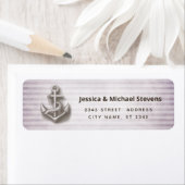 Trendy nautical anchor  nauwe strepen labus etiket (Insitu)