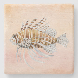 Trendy nautical cute fish summer  stenen onderzetter