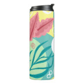 Trendy Nautical Seashells Seaweed | Monogram Thermosbeker (Gedraaid links)