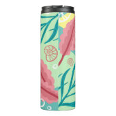 Trendy Nautical Seashells Seaweed | Monogram Thermosbeker (Achterkant)