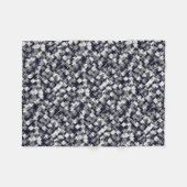 Trendy Navy Black White Grey Abstract Pattern Fleece Deken (Voorkant (Horizontaal))