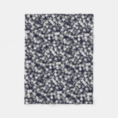 Trendy Navy Black White Grey Abstract Pattern Fleece Deken (Voorkant)