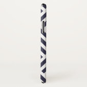 Trendy Navy Blue Monogram Pijl Diamant Patroon Case-Mate iPhone Case (Achterkant / rechts)