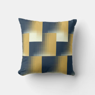Trendy Navy Blue Mustard Yellow Stylish Pattern Kussen