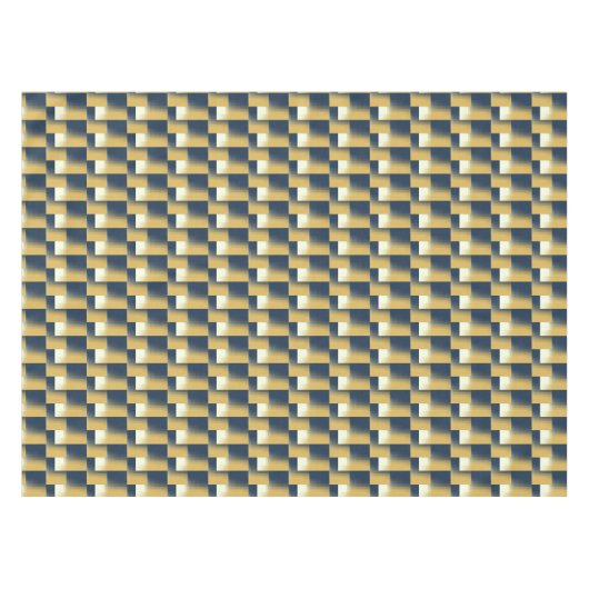 Trendy Navy Blue Mustard Yellow Stylish Pattern Tafelkleed (Voorkant (Horizontaal))