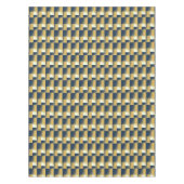 Trendy Navy Blue Mustard Yellow Stylish Pattern Tafelkleed (Voorkant)