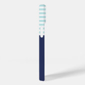 Trendy Navy Blue Nautical Red Anchor Design Hoesje (Achterkant / Rechts)