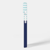 Trendy Navy Blue Nautical Red Anchor Design Hoesje (Achterkant / Links)