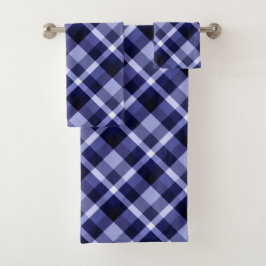 Trendy Navy Blue Pset Pattern Bath Towel set Bad Handdoek