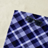 Trendy Navy Blue Pset Pattern Beach Towel Strandlaken (In situ)